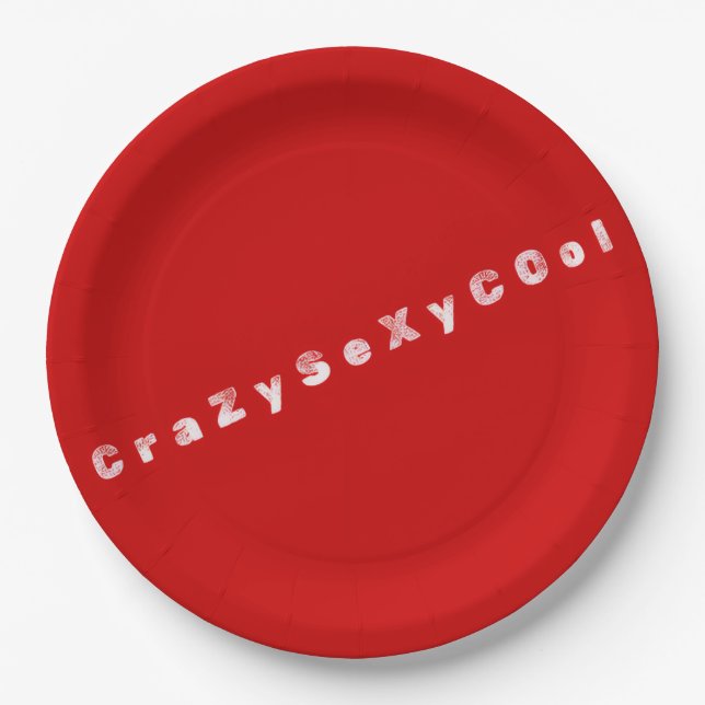 CrazySexyCool Theme Paper Plates (Front)