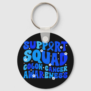 Crc colon cancer awareness support squad blue key ring