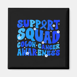 Crc colon cancer awareness support squad blue magnet