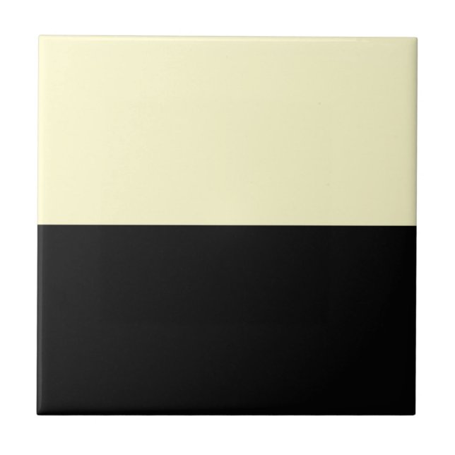 Cream and Black Ceramic Tile (Front)