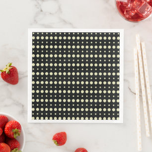 Cream and Black Minimalist Polka Dots g9 Napkin