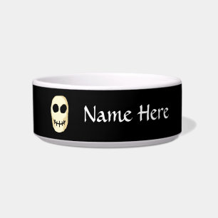 Cream and Black Skull. Bowl