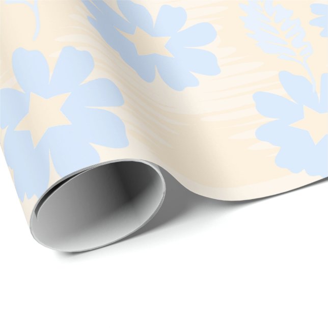 Cream and blue  wrapping paper (Roll Corner)