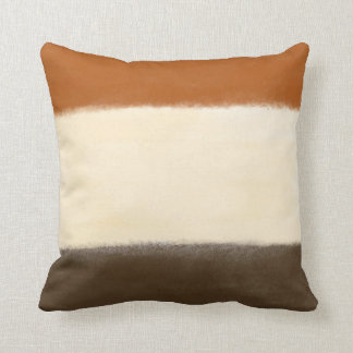 Cream and Brown Colour Block Cushion
