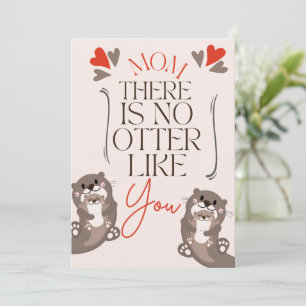 Cream and Brown Otter Pun Mother's Day Card