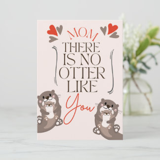 Cream and Brown Otter Pun Mother's Day Card