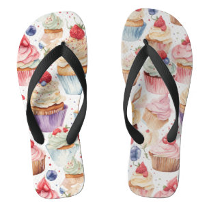 Cream and Cupcake Digital Patterns Thongs