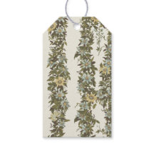 Cream and Moss Passionflower Stripe