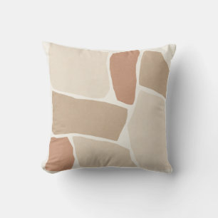 Cream Apricot Organic Patchwork Cushion