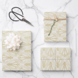 Cream Art Deco   Wrapping Paper Sheet
