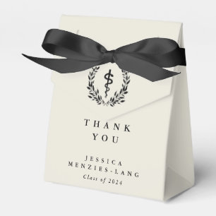 Cream Asclepius Medical Graduation Favour Box