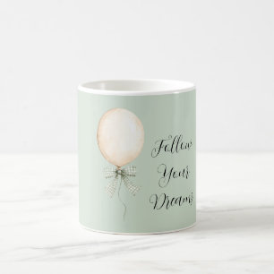 Cream Balloon Mint Bow Dreams Coffee Mug