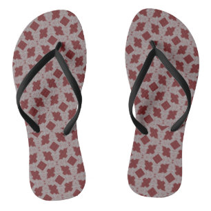Cream Baroque on Burgundy Sandals