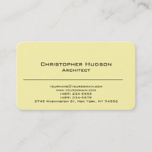 Cream & Beige Background Colour Company Architect Business Card