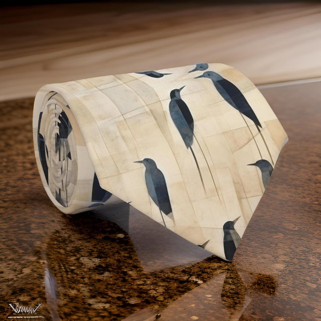 Cream Beige Crows Tie (Creator Uploaded)