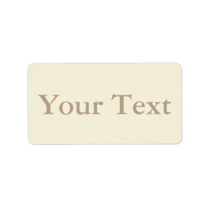 Cream & Beige Stickers or Labels w/ Custom Text