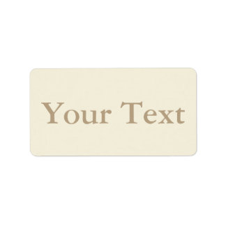 Cream & Beige Stickers or Labels w/ Custom Text