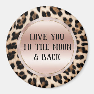 Cream Black Brown Leopard Blush Pink  Magnet