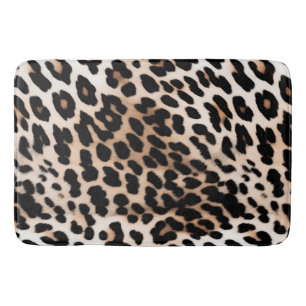 Cream Black Leopard     Bath Mat