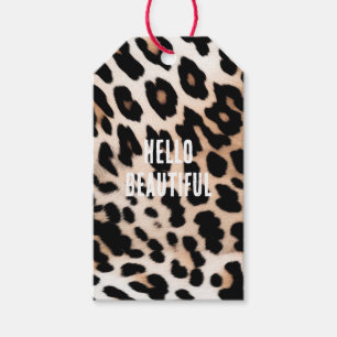 Cream Black Leopard Gift Tags