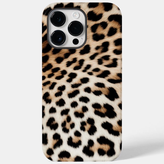 Cream Black Leopard Print Case-Mate iPhone Case (Back)