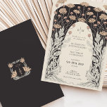 Cream & Black Wedding Vintage Art Nouveau Floral Invitation<br><div class="desc">Step back in time and let your guests immerse themselves in the exquisite elegance of this Art Nouveau and Art Deco-inspired wedding invitation. Crafted with delicate attention to the detailed embellishments characteristic of these timeless periods,  these vintage-themed florals are a statement of refined sophistication.</div>