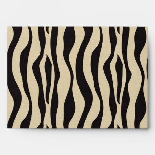Cream Black Zebra Print Envelope