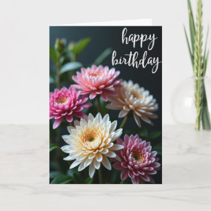 Cream Bloom Birthday Card