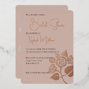 Cream Blush Diamonds Roses Bridal Shower