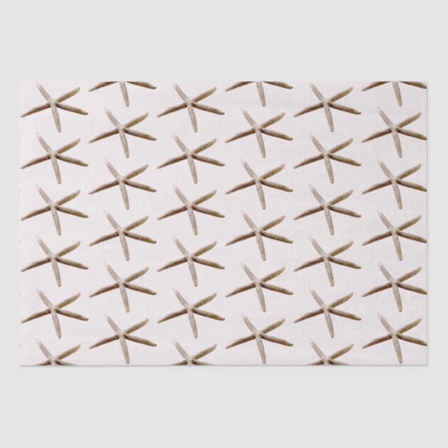 Cream Blush Ocean Starfish Tissue Paper (Front)