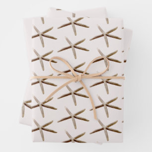 Cream Blush Ocean Starfish Wrapping Paper Sheet