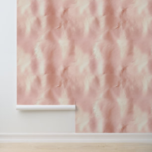 Cream Blush Pink Southwest Cowhide Wallpaper