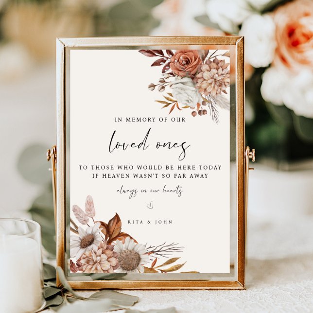 Cream Boho In Loving Memory Wedding Sign (Creator Uploaded)