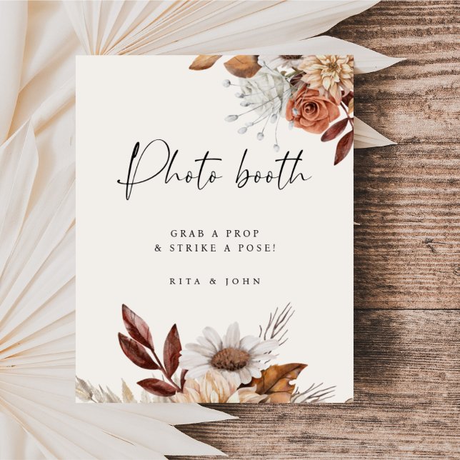 Cream Boho Photo Booth Wedding Sign (Creator Uploaded)