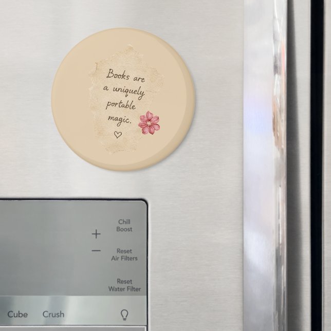 Cream Books Magic Red Flower Magnet (In Situ (Fridge))