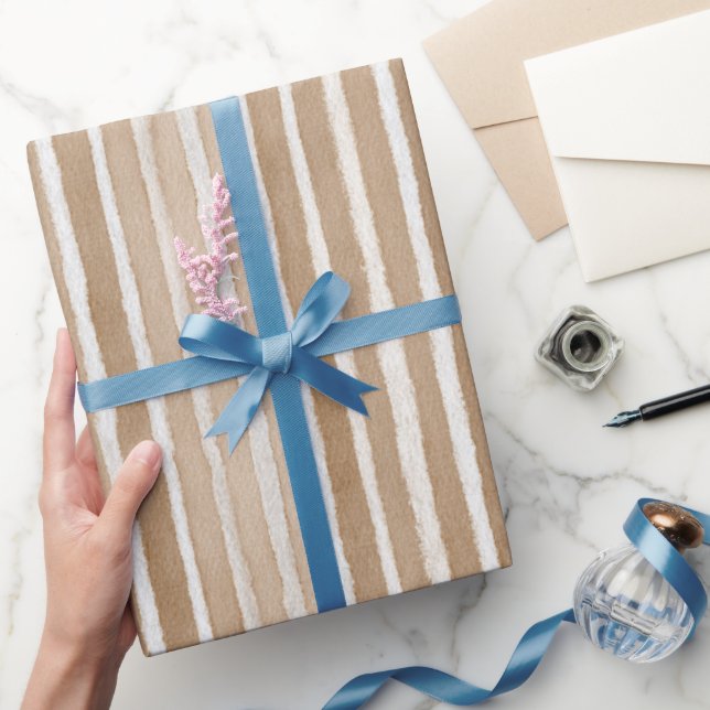 Cream & Brown Birthday Wrapping Paper (Gifting)