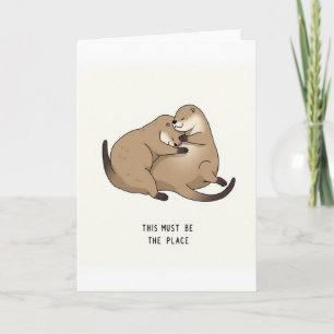 Cream Brown Hugs Card