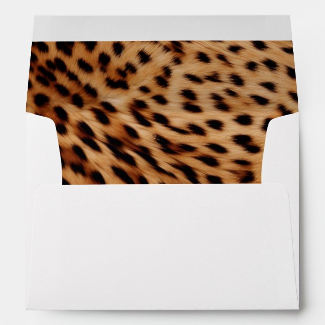 Cream Brown Leopard Print Envelope (Back (Bottom))