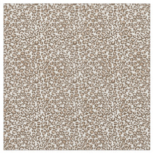 Cream Brown Leopard Print Fabric