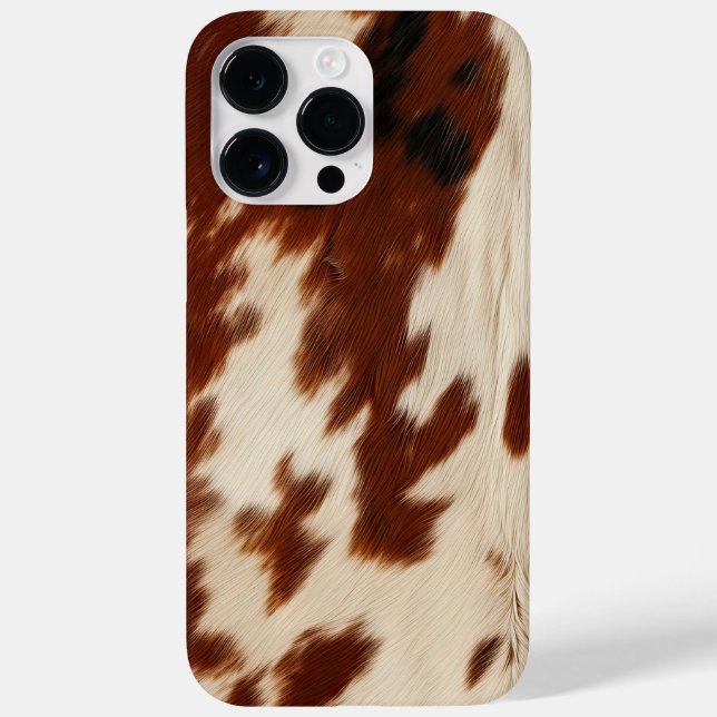 Cream Brown Western Cowhide Case-Mate iPhone Case (Back)