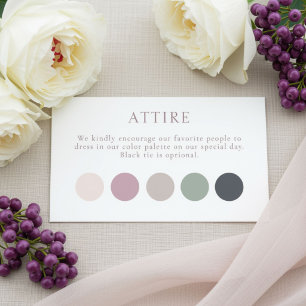 Cream & Burgundy Elegant Attire Wedding Enclosure Card