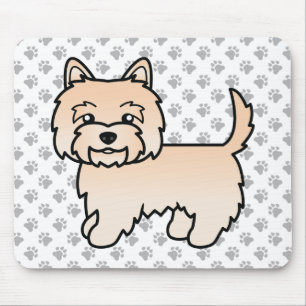 Cream Cairn Terrier Cute Cartoon Dog Mouse Pad