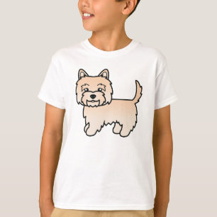 Cream Cairn Terrier Dog Adorable Illustration T-Shirt