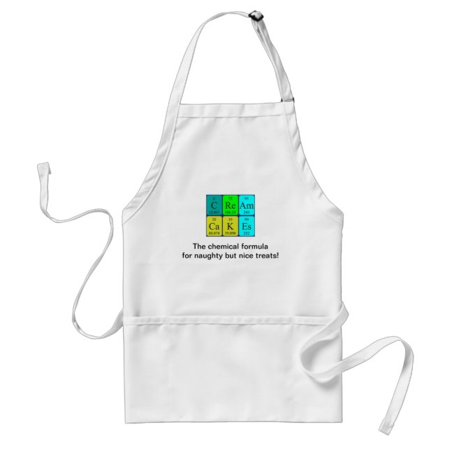 Cream Cakes periodic table phrase apron (Front)