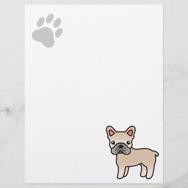 Cream Cartoon French Bulldog (Front)