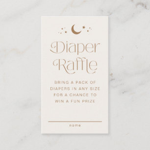 Cream Celestial Boho Diaper Raffle Enclosure Card