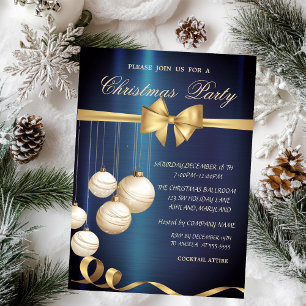 Cream Christmas Balls,Bow,Christmas Invitation