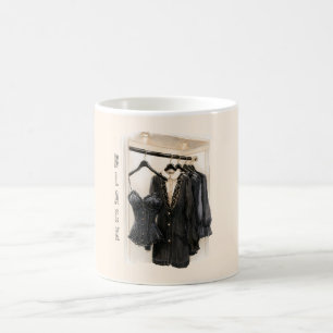 Cream Closet Black Corset Blouses Coffee Mug