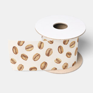 Cream Coffee Beans Satin Ribbon
