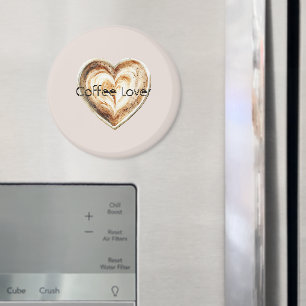 Cream Coffee Heart Magnet